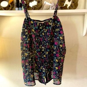 Floral Boho Sheer Top